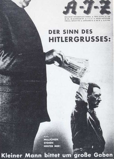 Sinn des Hitlergruss Photomontagew Hartfield